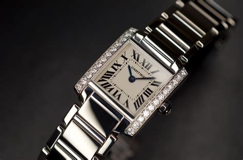 cartier tank with diamonds